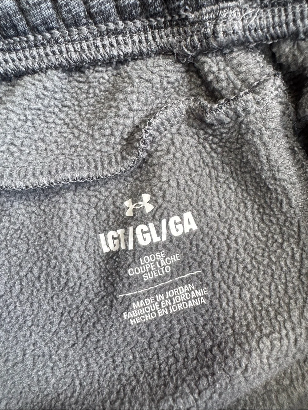Under Armour Men’s Large Tall Loose Fit Fleece Sweatpants Gray Open Bottom